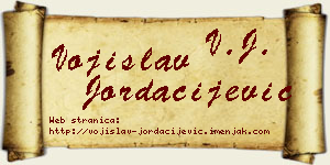 Vojislav Jordačijević vizit kartica